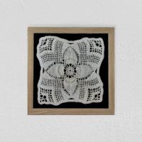 Crochet Wall Decor With Wooden Frame by SGJ