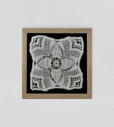 Crochet Wall Decor With Wooden Frame by SGJ