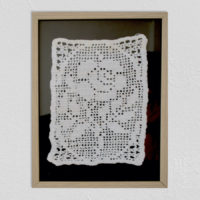 Crochet Wall Decor With Wooden Frame by SGJ