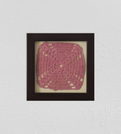 Crochet Wall Decor With Wooden Frame by SGJ