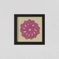 Crochet Wall Decor With Wooden Frame by SGJ