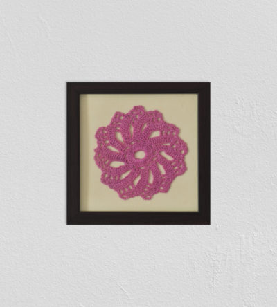 Crochet Wall Decor With Wooden Frame by SGJ