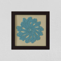 Crochet Wall Decor With Wooden Frame by SGJ