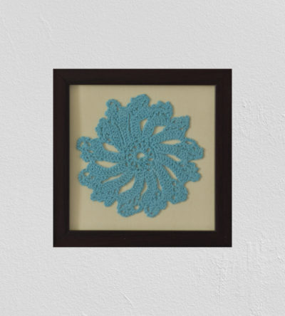 Crochet Wall Decor With Wooden Frame by SGJ