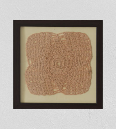 Crochet Wall Decor With Wooden Frame by SGJ