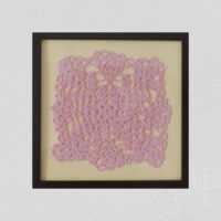 Crochet Wall Decor With Wooden Frame by SGJ