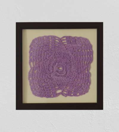 Crochet Wall Decor With Wooden Frame by SGJ