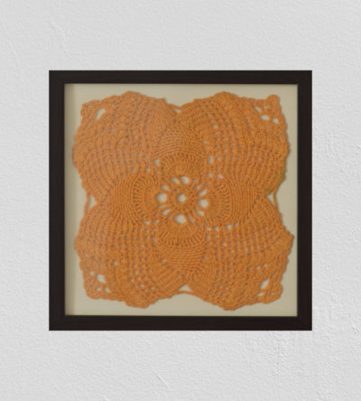 Crochet Wall Decor With Wooden Frame by SGJ