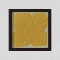 Crochet Wall Decor With Wooden Frame by SGJ