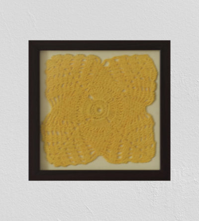 Crochet Wall Decor With Wooden Frame by SGJ