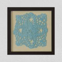 Crochet Wall Decor With Wooden Frame by SGJ