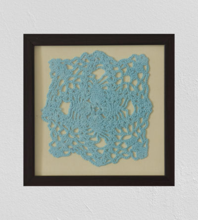 Crochet Wall Decor With Wooden Frame by SGJ