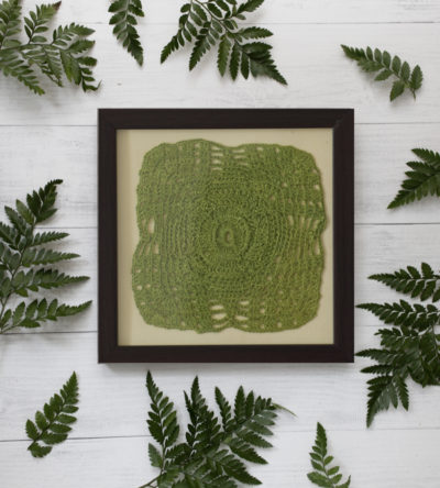 Crochet Wall Decor With Wooden Frame by SGJ