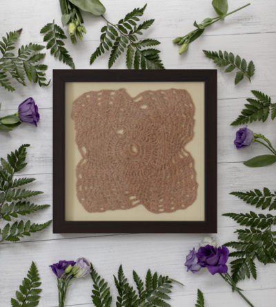 Crochet Wall Decor With Wooden Frame by SGJ